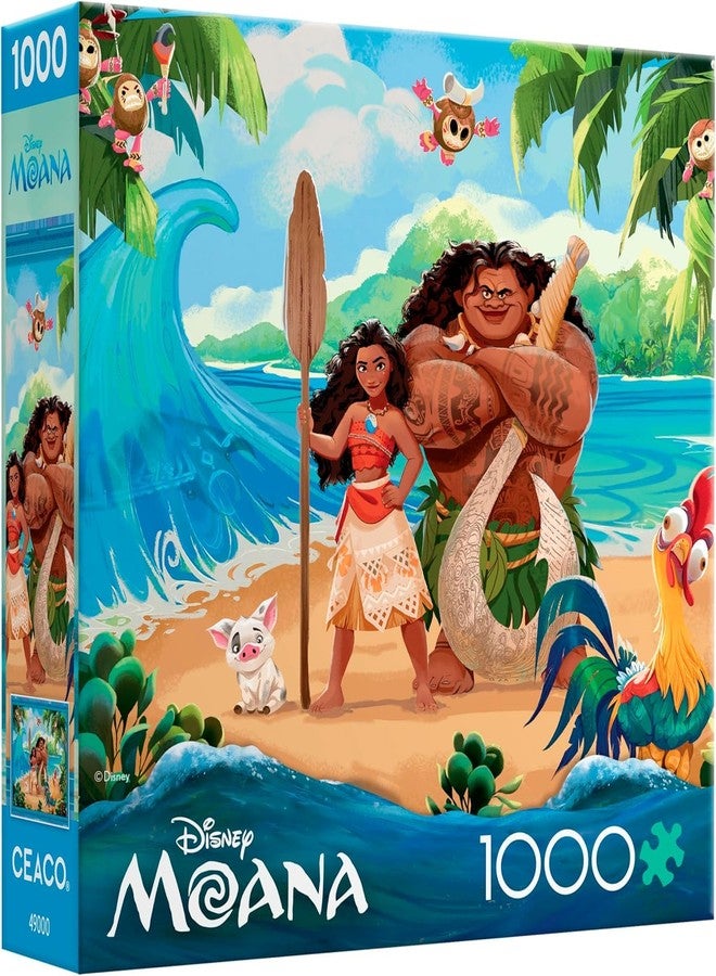 Ceaco - Disney - Thomas Kinkade - Moana and Maui - 1000 Piece Jigsaw Puzzle for Adults - Challenging Puzzle Perfect for Game Nights - Finished Size is 26.5 x 19 - Image 1